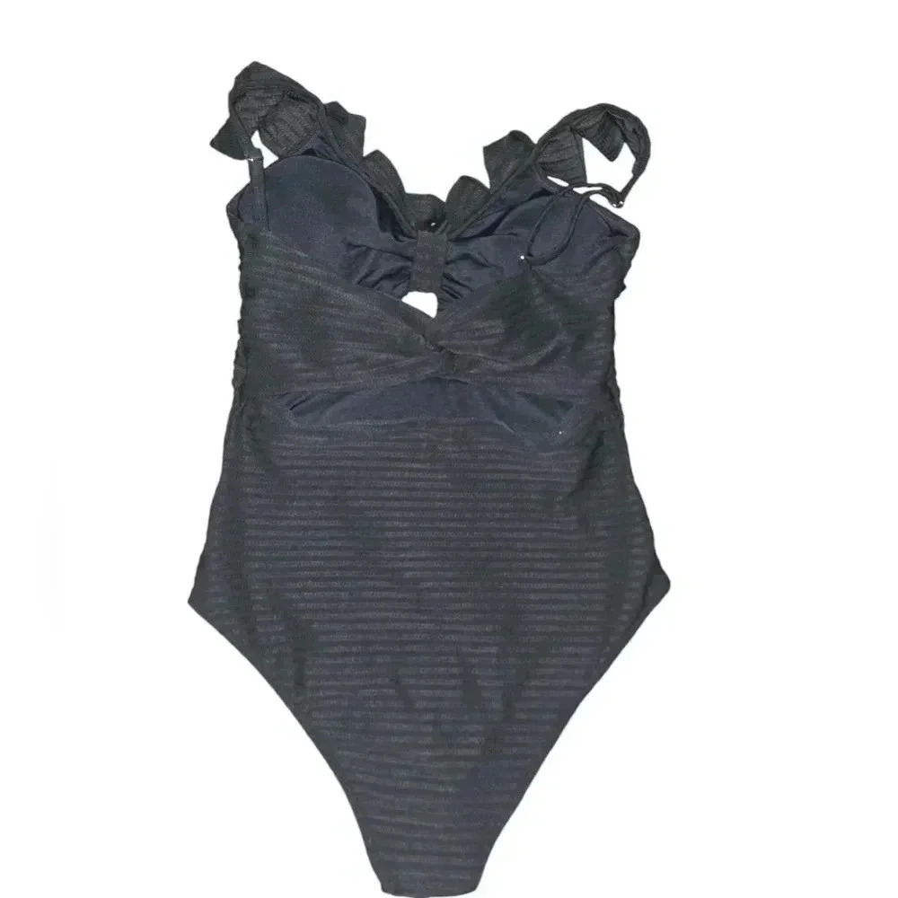 Womens Cupshe, size large black 1 piece swimsuit, NEW WITH TAGS!!! - Picture 2 of 3
